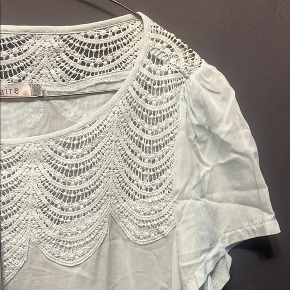 Solitaire Blue Blouse Size Medium - Picture 4 of 6